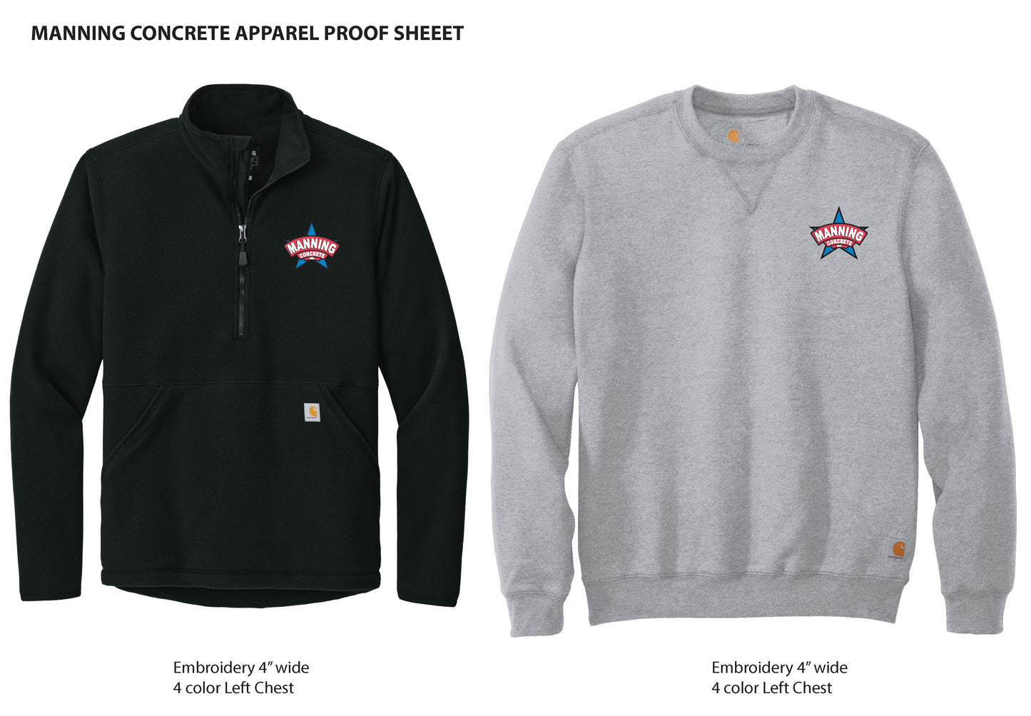 PW Manning concrete embroidery