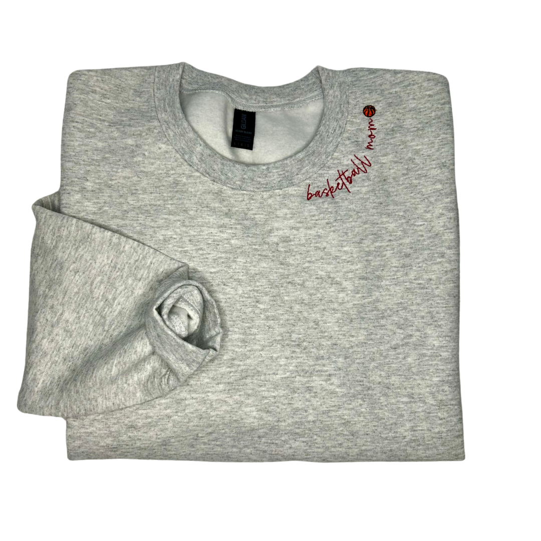 Embroidered Basketball Mom Sweatshirt