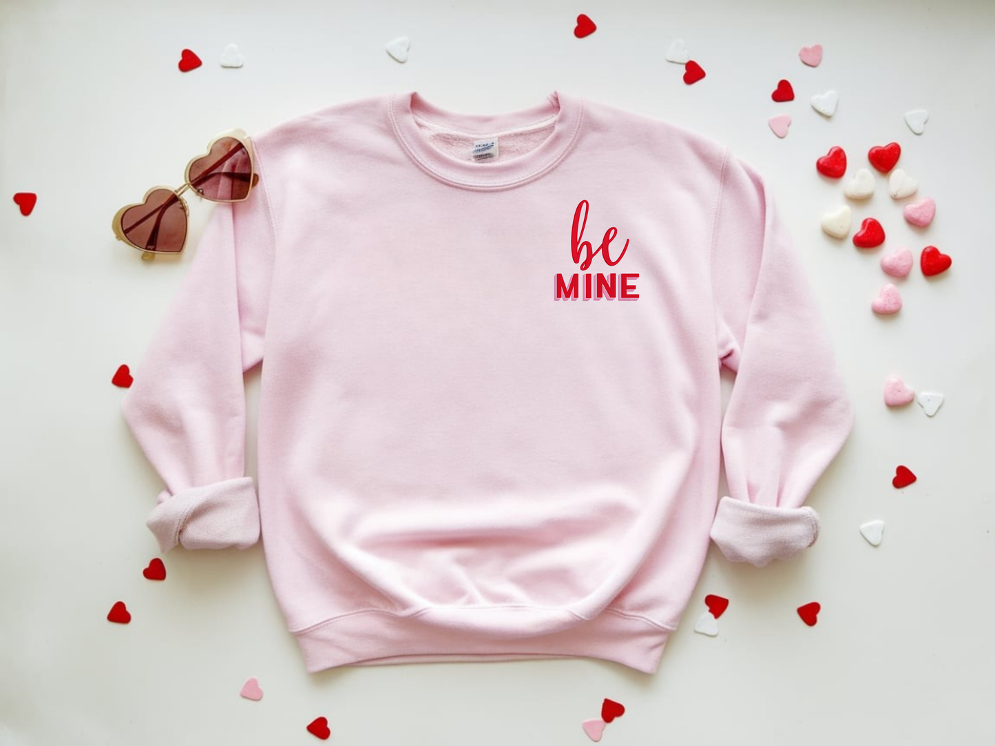 Be Mine embroidered sweatshirt