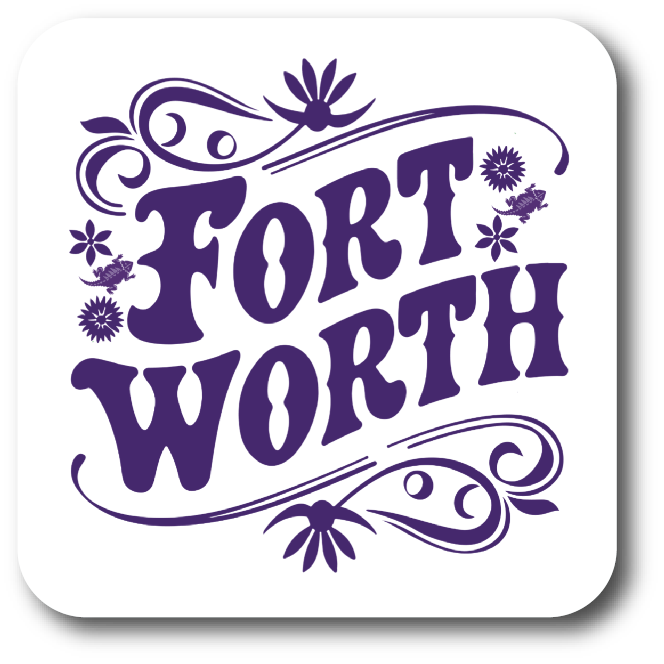 Fort Worth Square Coaster