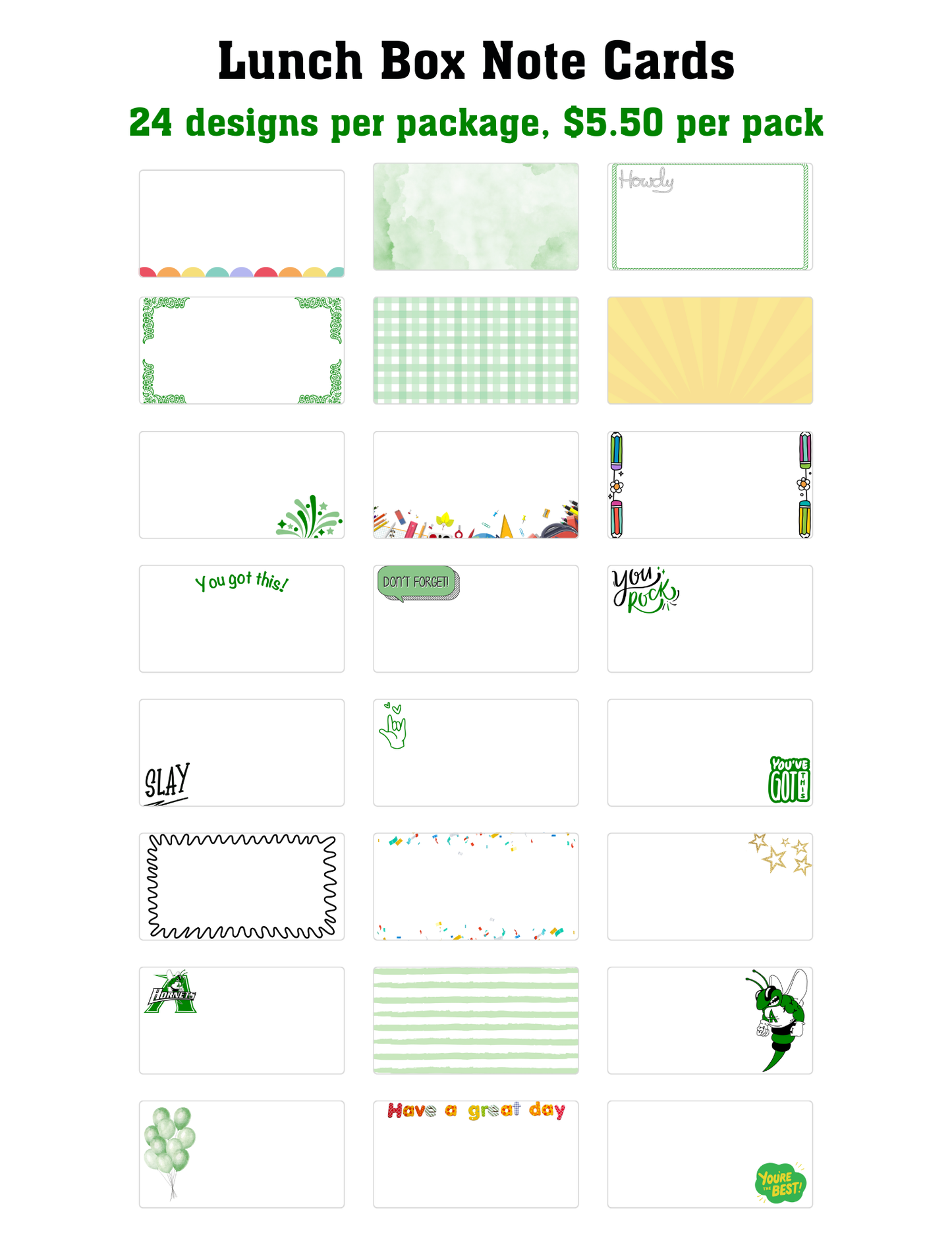 Lunch Box Note Pack