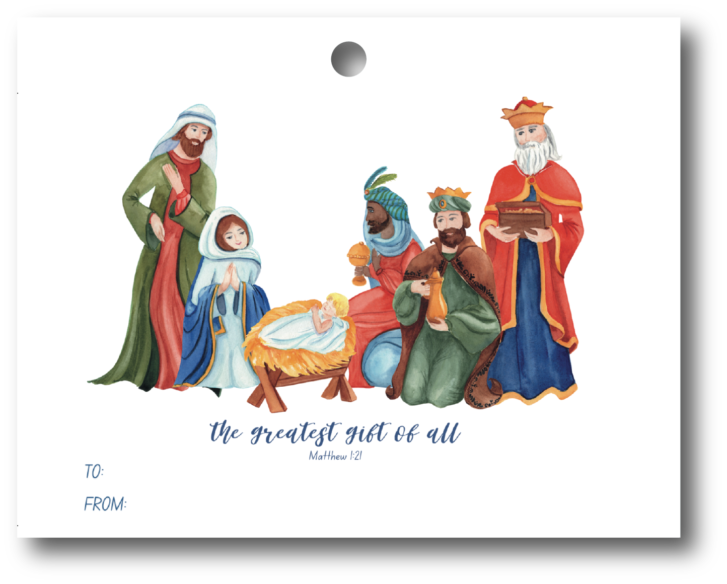 Nativity Gift Tag