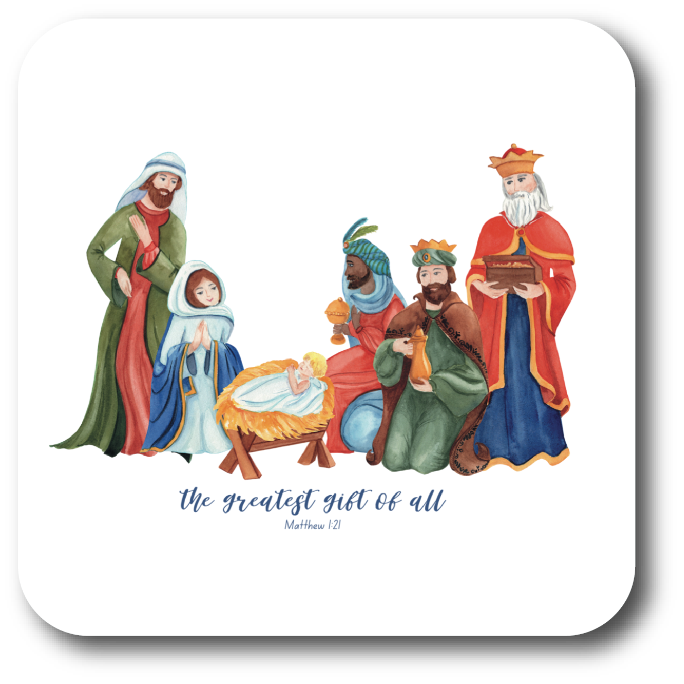 Nativity Square Coaster