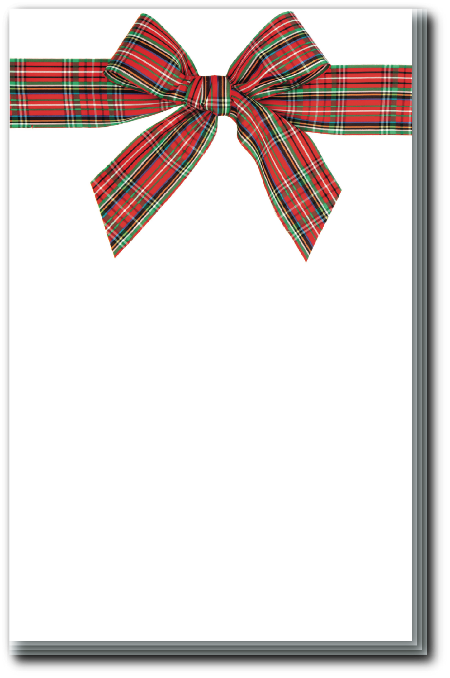 Plaid Bow Block Note Pad