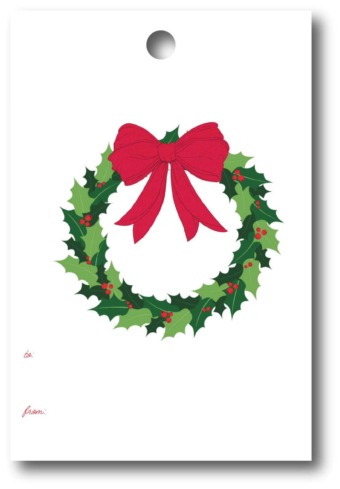 Wreath Gift Tag