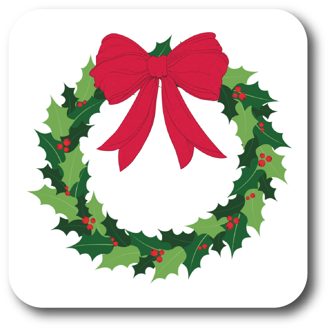 Wreath Square Coaster