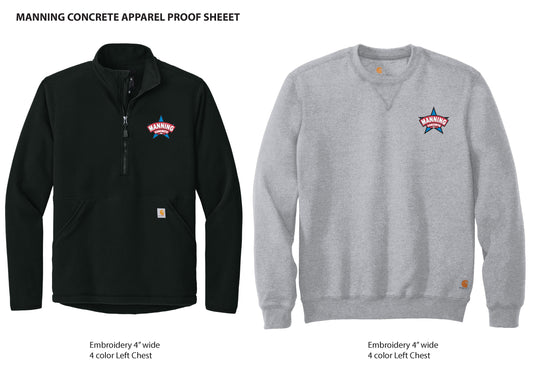 PW Manning concrete embroidery