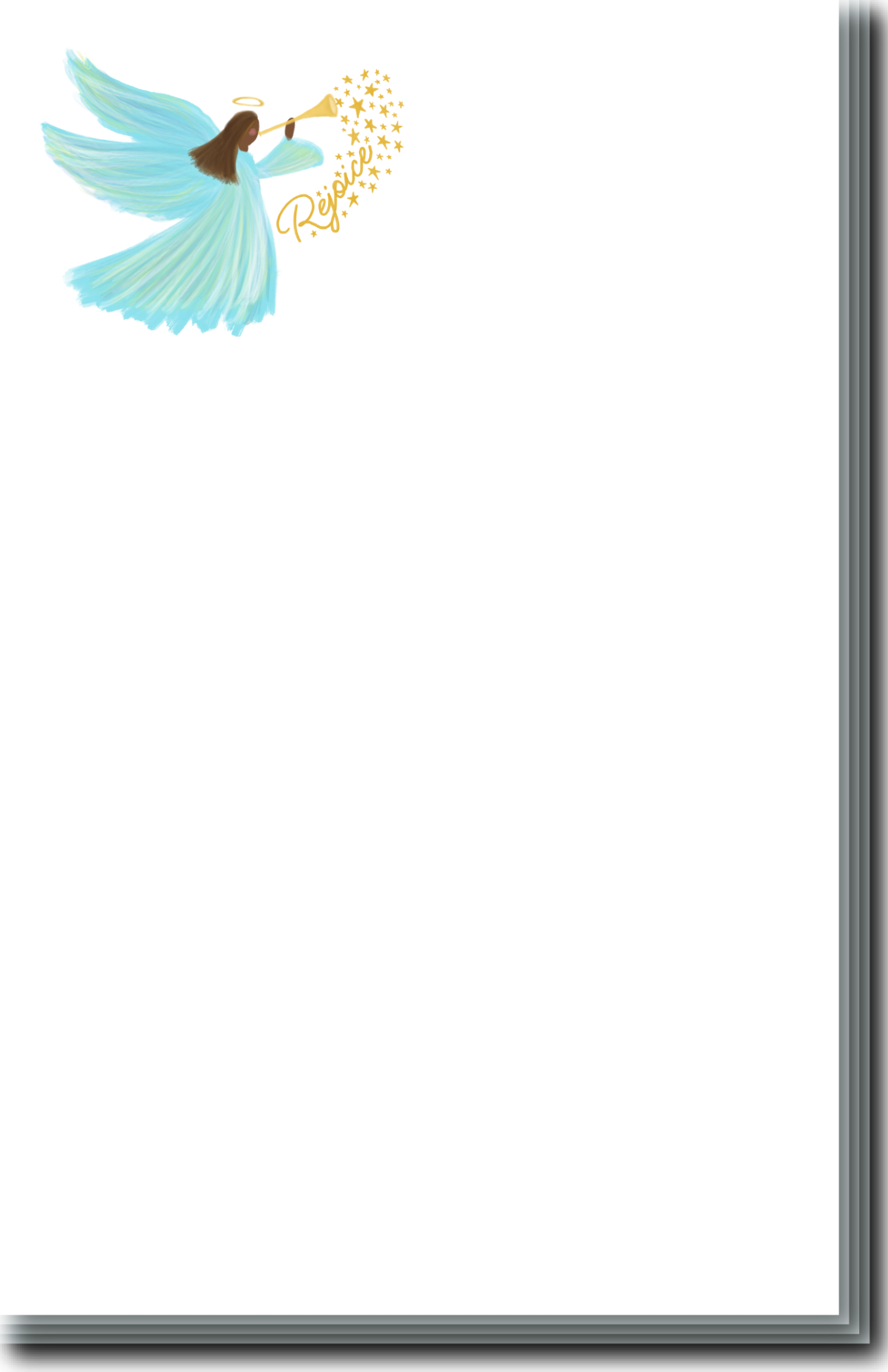 Angel Note Pad Brown Skin