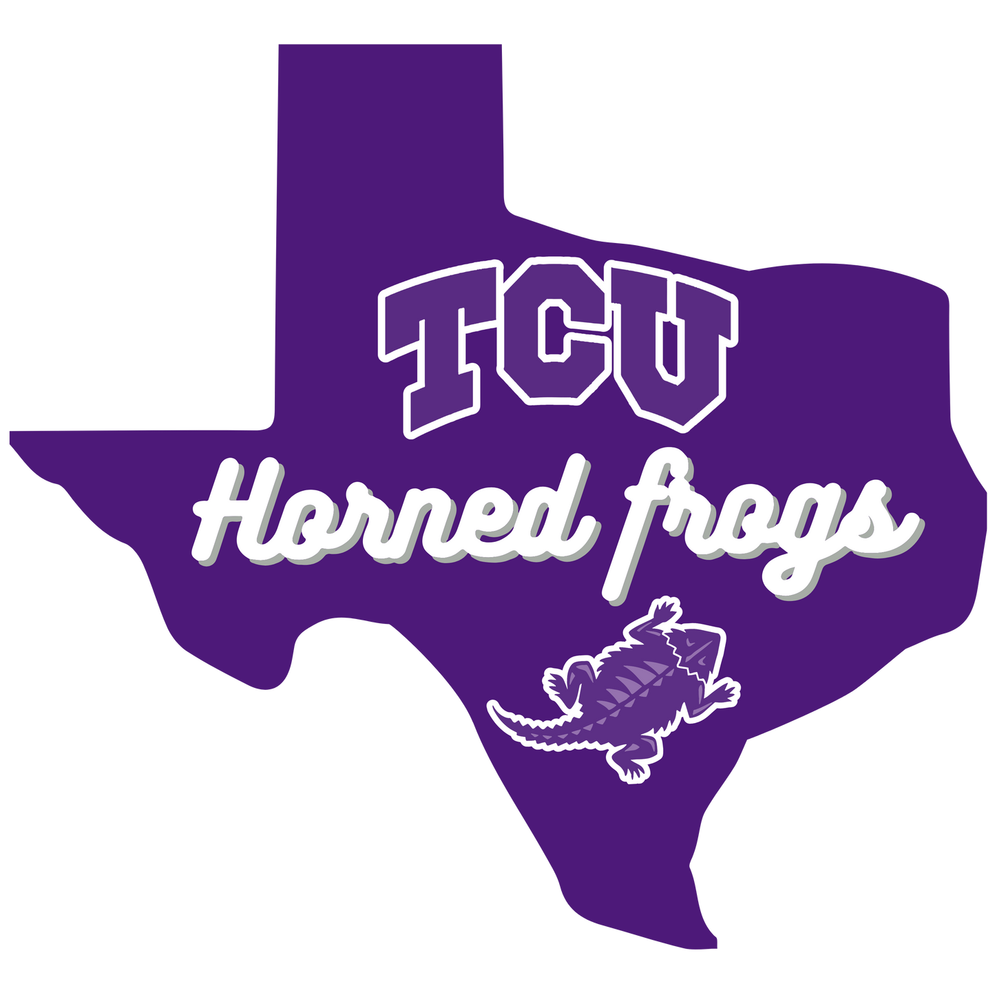 Horned Frogs Texas Decal