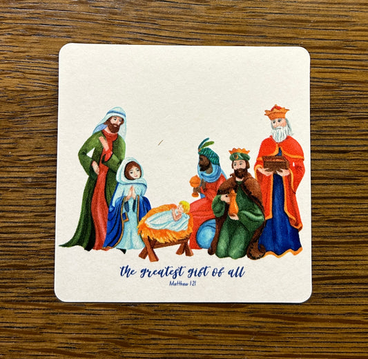 Nativity Square Coaster