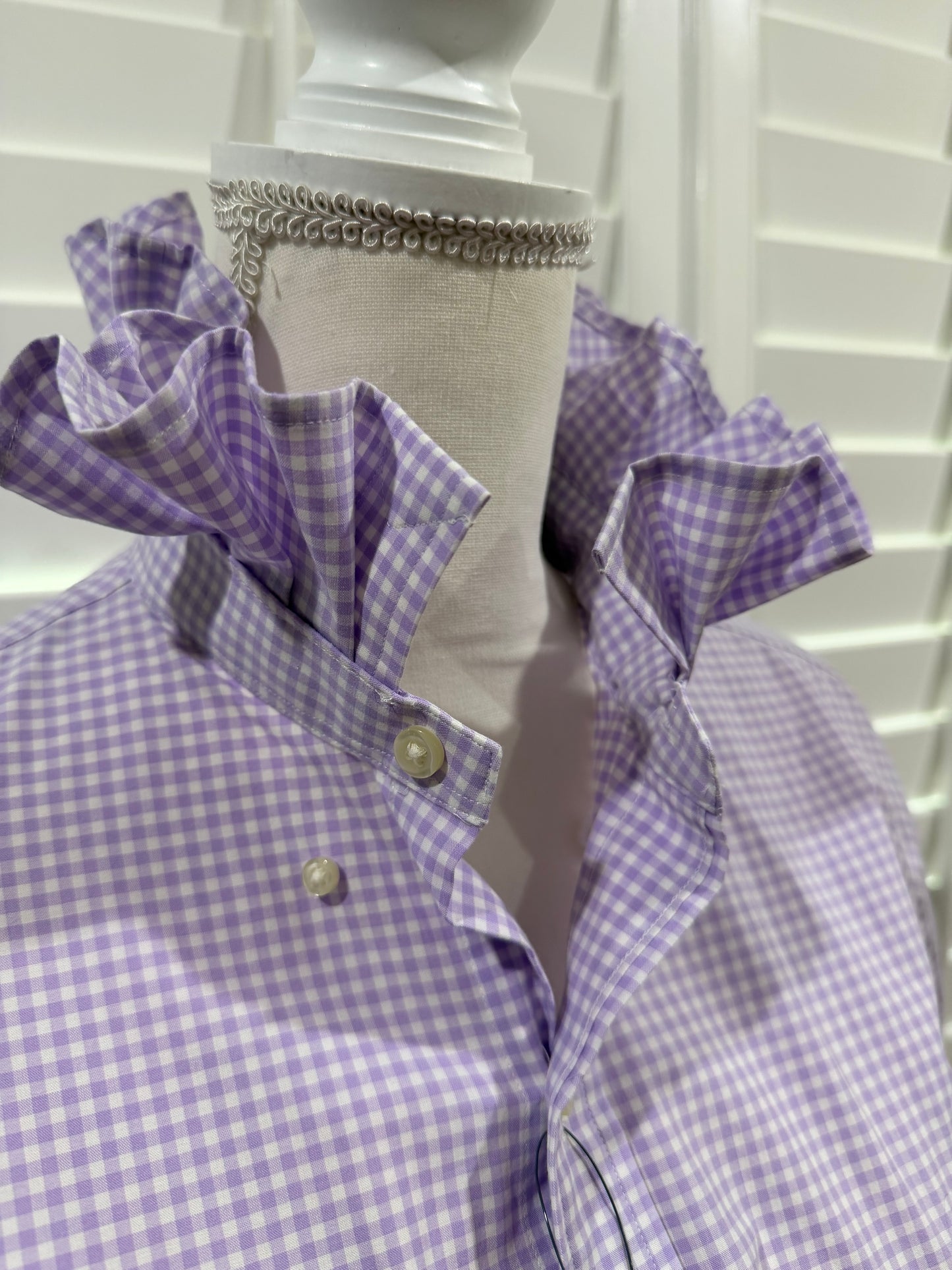 Purple and White Ruffle