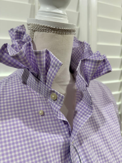 Purple and White Ruffle