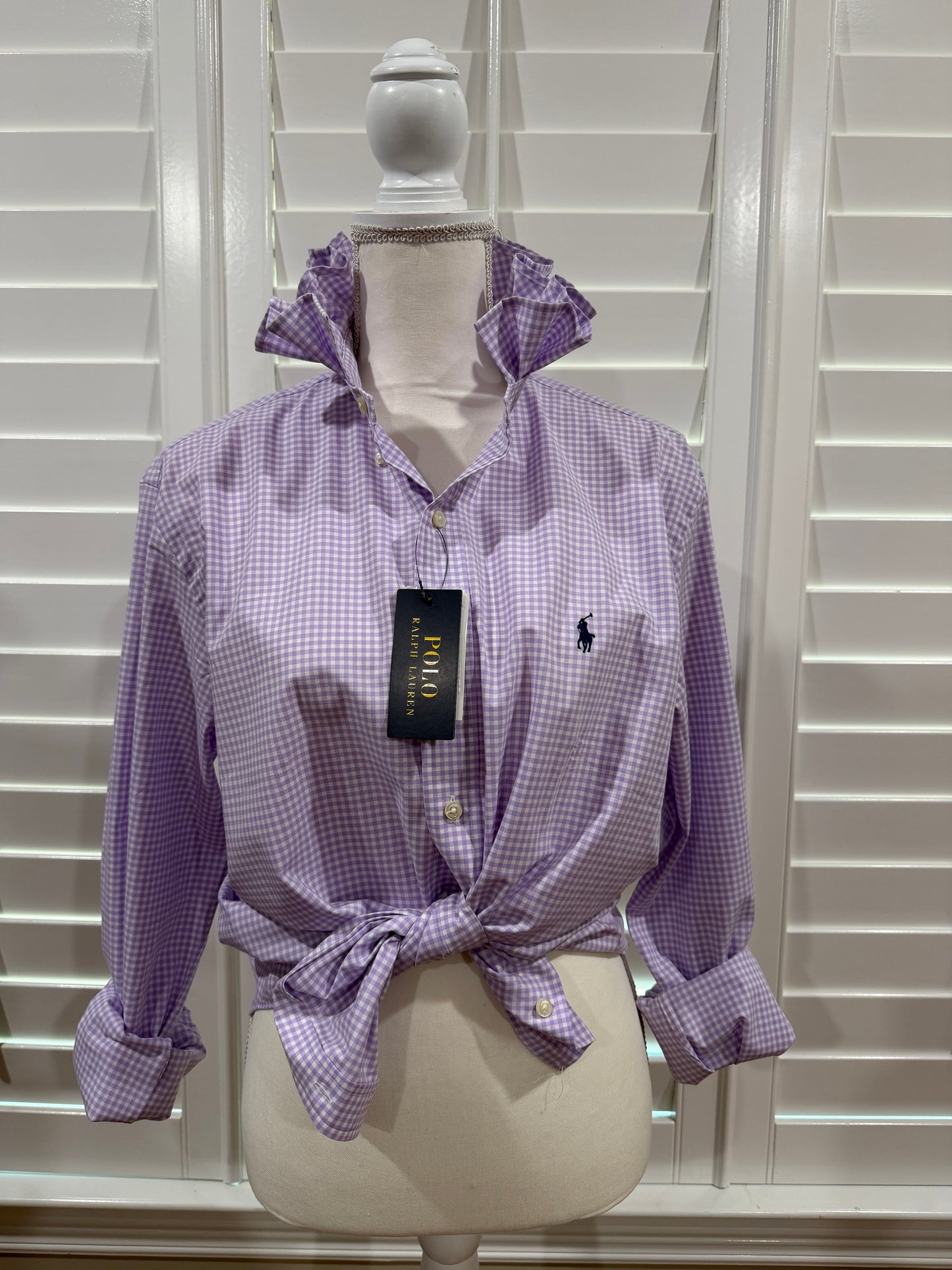 Purple and White Ruffle