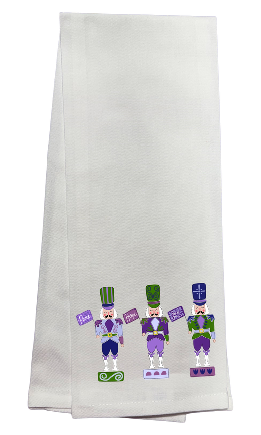 Peace, Hope, Love Nutcracker towel