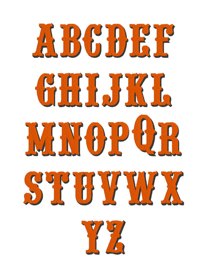 Western Shadow Monogramed Embroider Tea Towel