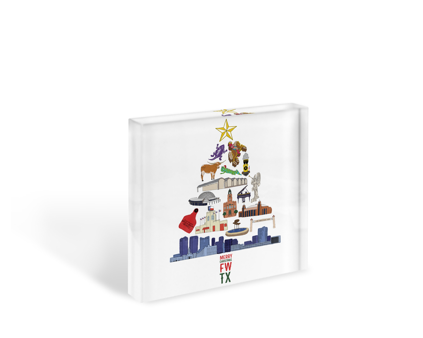 FW Christmas 25 Acrylic Block