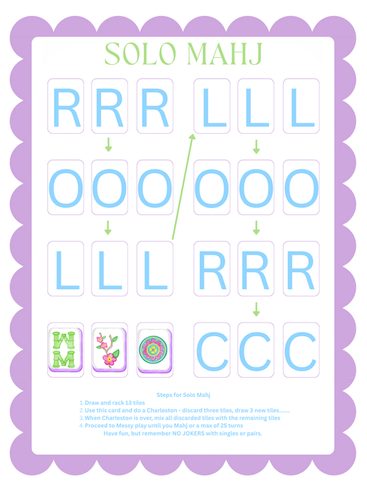 Mahj Solo Play Game Card